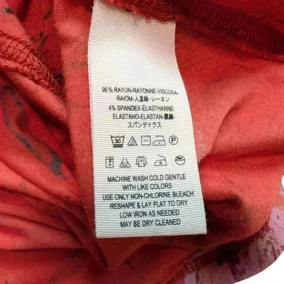 Free People We The Free Birds Of Paradise Printed Top Orange Women's size Medium - Picture 11 of 13